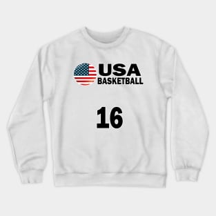 USA Basketball Number 16 T-shirt Design Crewneck Sweatshirt